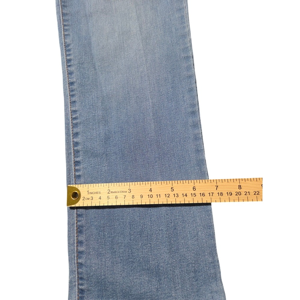 Crown & Ivy Womens Straight Leg Jeans Light Wash Blue Size 12 Stretch Denim - Picture 6 of 7